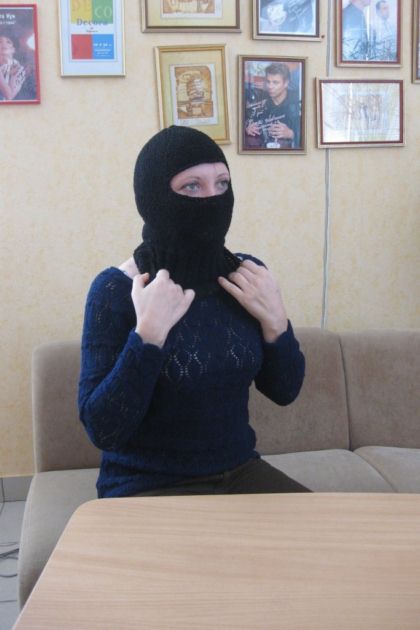 как связать балаклаву спицами схема