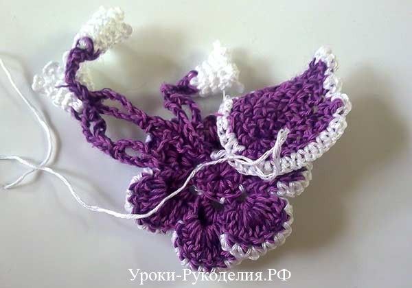 как крючком связать домашние сапожки