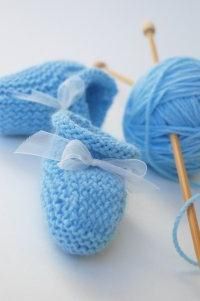 как связать пинетки на двух спицах пинетки