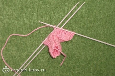 как связать пятку носка
