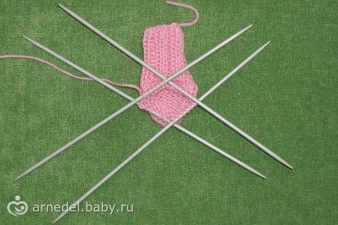 как связать пятку носка