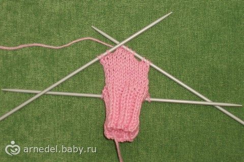 как связать пятку носка