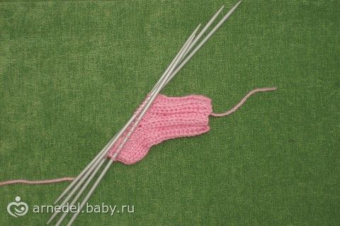 как связать пятку носка