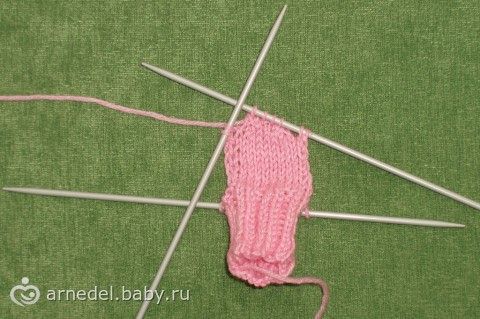 как связать пятку носка